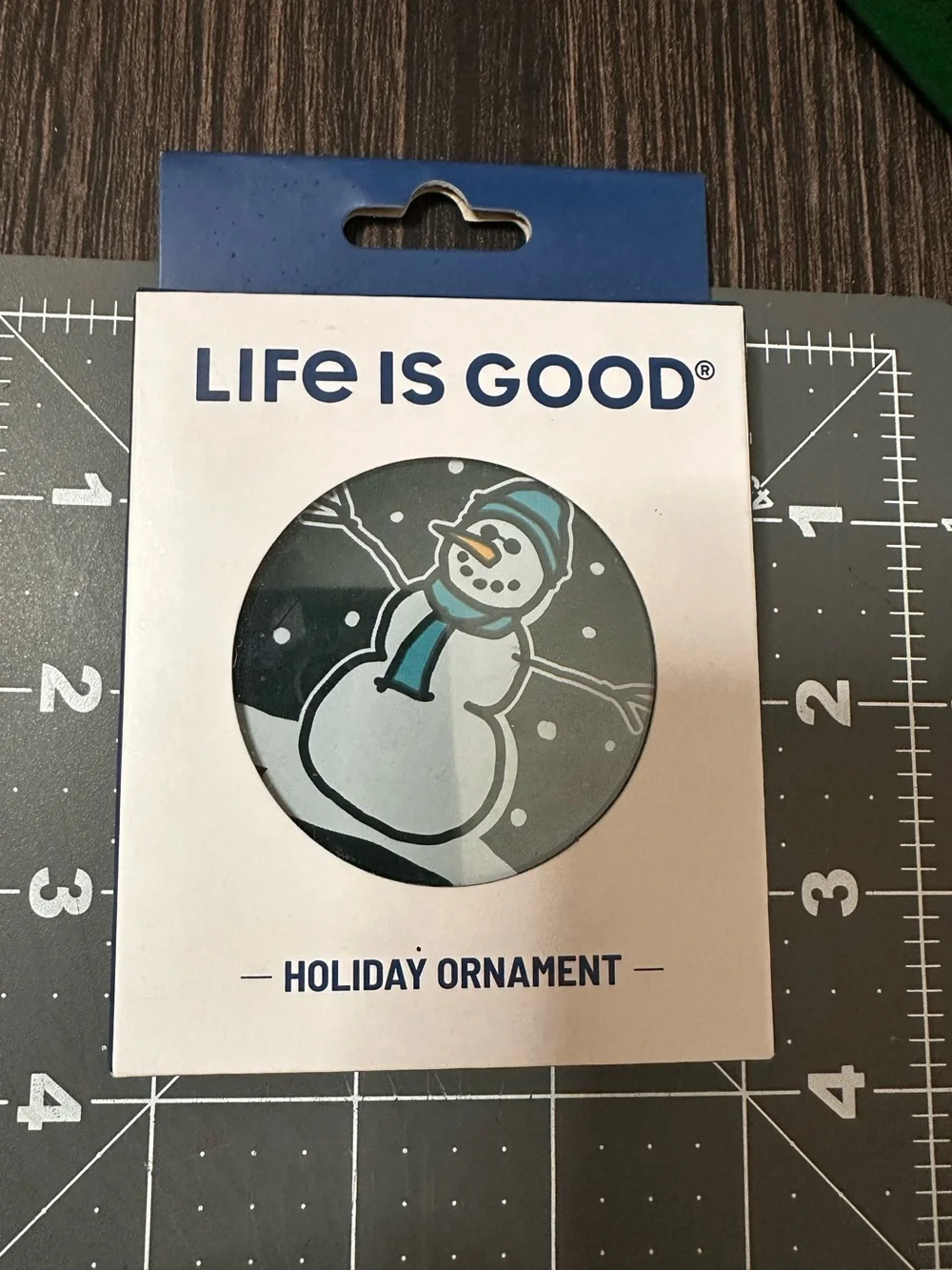 Life is Good Holiday Christmas Ornament Snowman